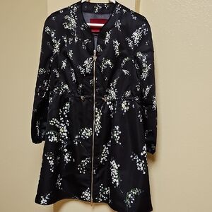 Moncler Gamme Rouge Black Floral Bomber Jacket